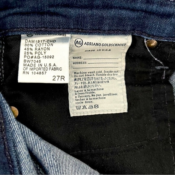 AG Adriano Goldschmied The Ballad Slim Boot Dark Wash Jeans Size 27R Made USA - Picture 6 of 8
